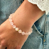 Natural Rose Quartz Unicorn Bubble Bracelet