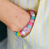 Jade Summer Smiley Stretch Bracelet