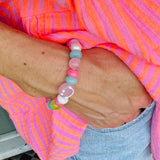 Jade Summer Smiley Stretch Bracelet