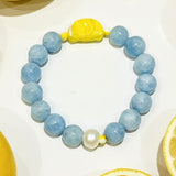 Lemon Aquamarine Stretch Bracelet