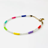 Teeny Rainbow Stripe Aquamarine bracelet