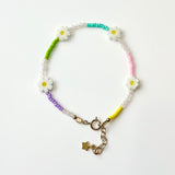 Daisy Rainbow Rose Quartz bracelet