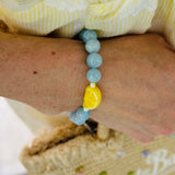 Lemon Aquamarine Stretch Bracelet
