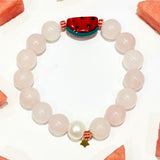 Watermelon Rose Quartz Stretch Bracelet