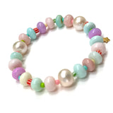 Lights and Stripes Opal Stretchy Bracelet