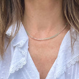 Natural AAA Aquamarine and Morganite Necklace