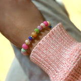 Brights and Stripes Opal Stretchy Bracelet