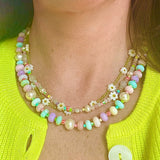 Lights and Stripes Opal and Pearl Necklace