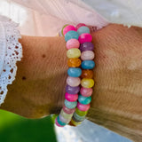 Summer Rainbow Jade Stretch Bracelet