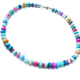 Blues and Stripes Opal Necklace