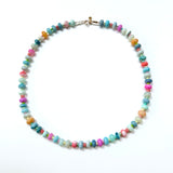 Blues and Stripes Opal Necklace